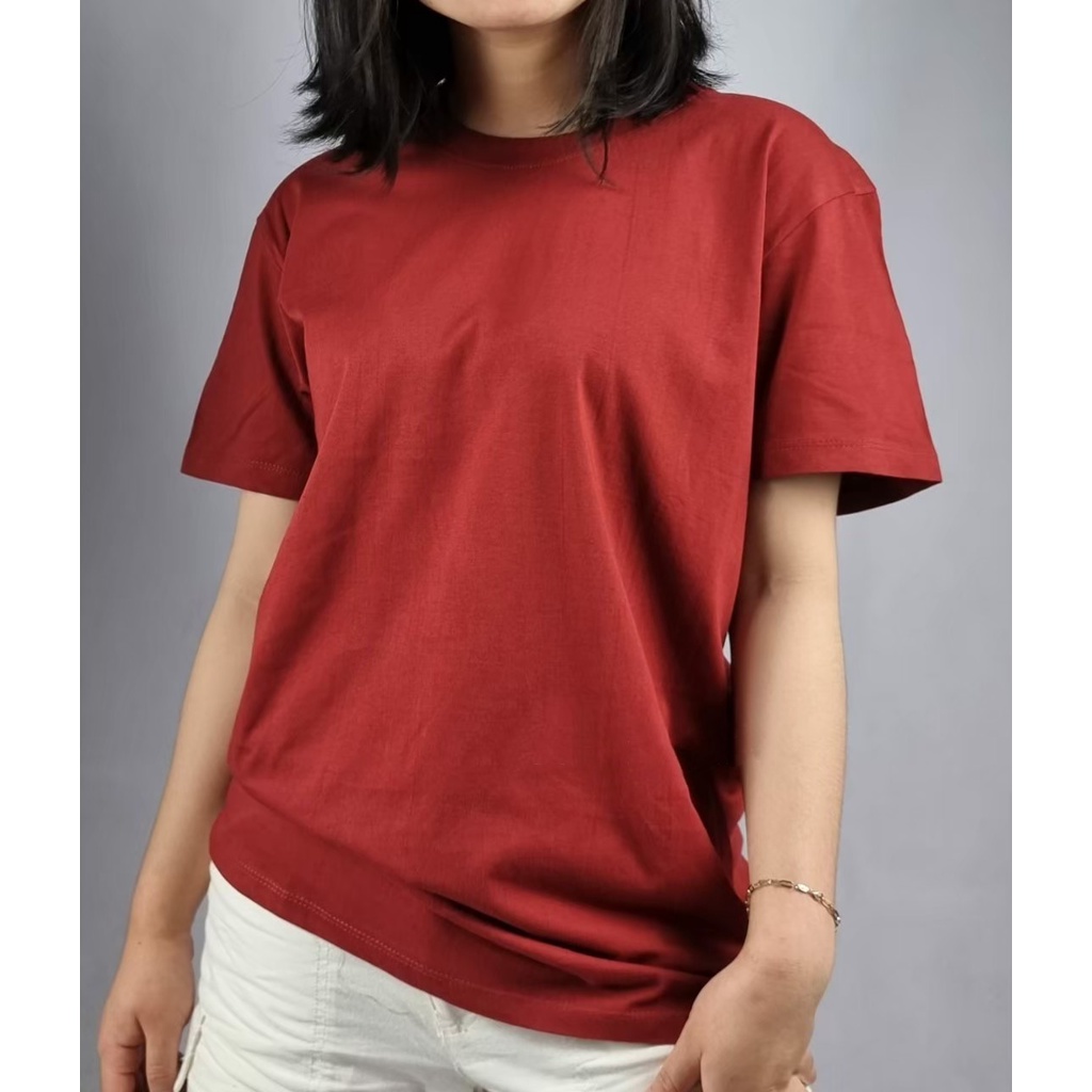 Kaos Polos Warna Maroon Premium 100% Cotton Combad Pria Wanita (Unisex) Tangan Pendek Original Distro Kaos Polos Pocket Pria Dan Wanita Baju Polos Distro Pria Cotton Combed 30S