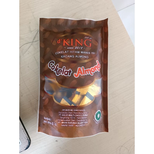 Coklat Almond King 40 pcs Snack Lebaran Cemilan