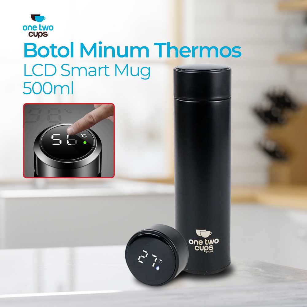 (BISA COD) FTIHSHP  Botol Minum Thermos Suhu LCD Smart Mug 500ml - OTC001