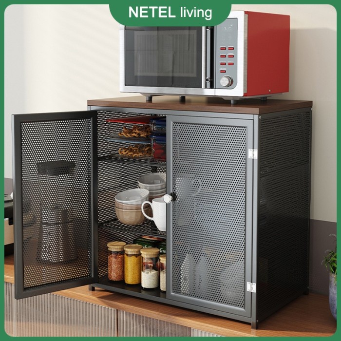 Terlaris Netel Lemari Piring Minimalis Rak Dapur Serbaguna Rak Bumbu Dapur