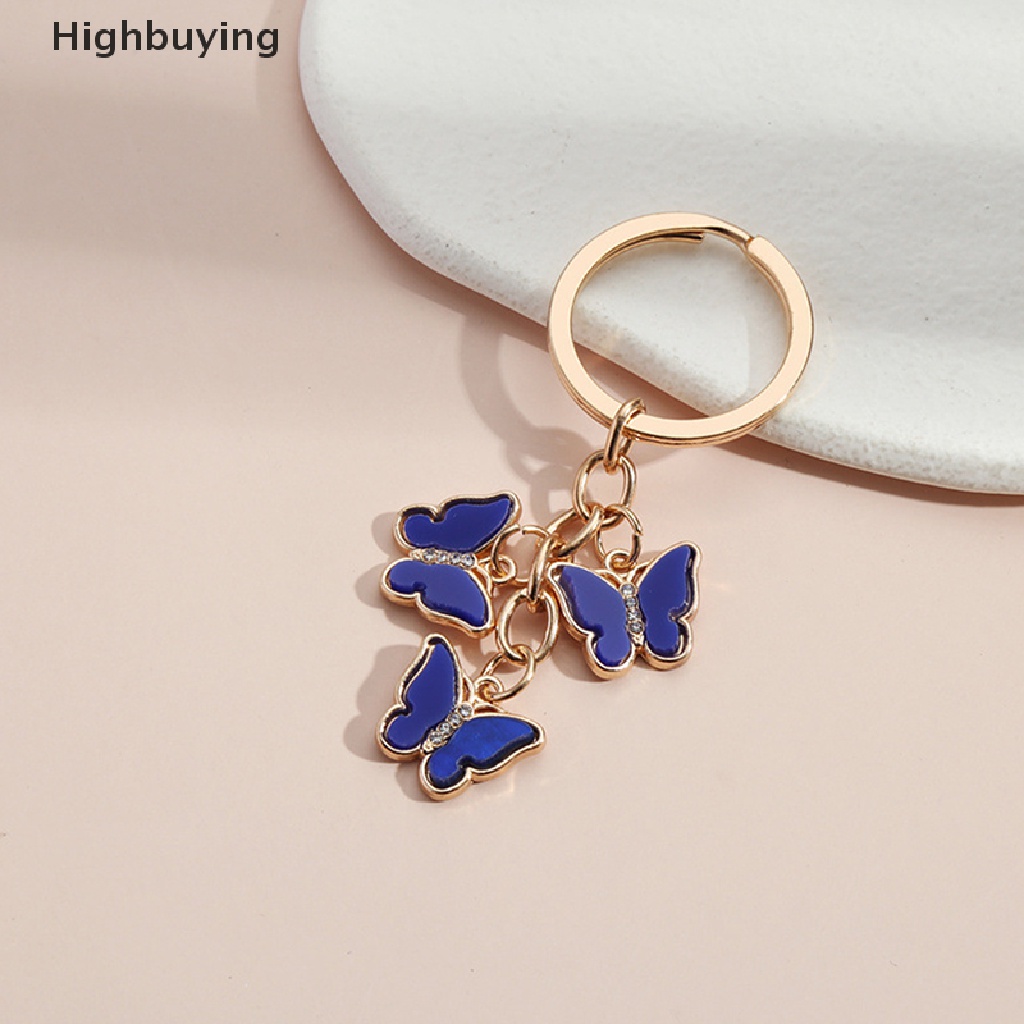 Hbid Gantungan Kunci Kupu-Kupu Lucu Gantungan Kunci Enamel Lapis Emas Untuk Wanita Gadis Handbag Aksesoris Ch Fashion Jewelry Glory