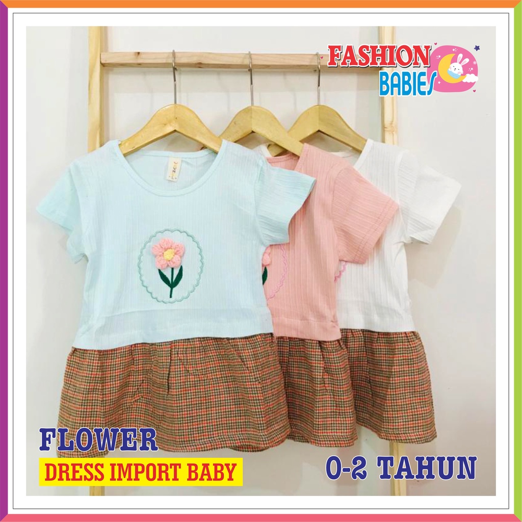 DRESS IMPORT KOREA FLOWER / ROK BAYI PEREMPUAN / BABY GIRL DRESS ❤ FashionBabies ❤