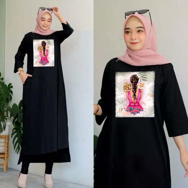 LONG TUNIK HIJAB COLABORATION TUNIK WANITA TERBARU 15