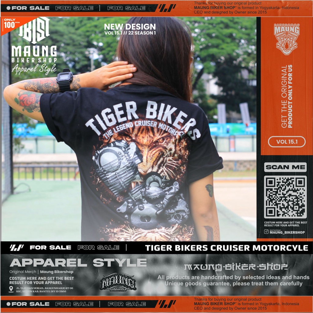 MAUNG_KAOS TIGER BIKERS | KAOS HONDA TIGER REVO | KAOS TIGER 2000 | KAOS HEREX | TSHIRT TIGER BIKERS