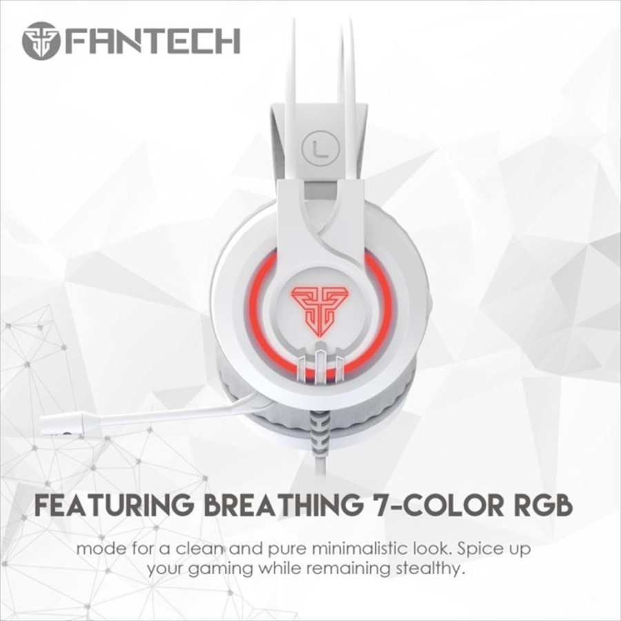 Headset Gaming Fantech CHIEF II HG20 Lite RGB - White