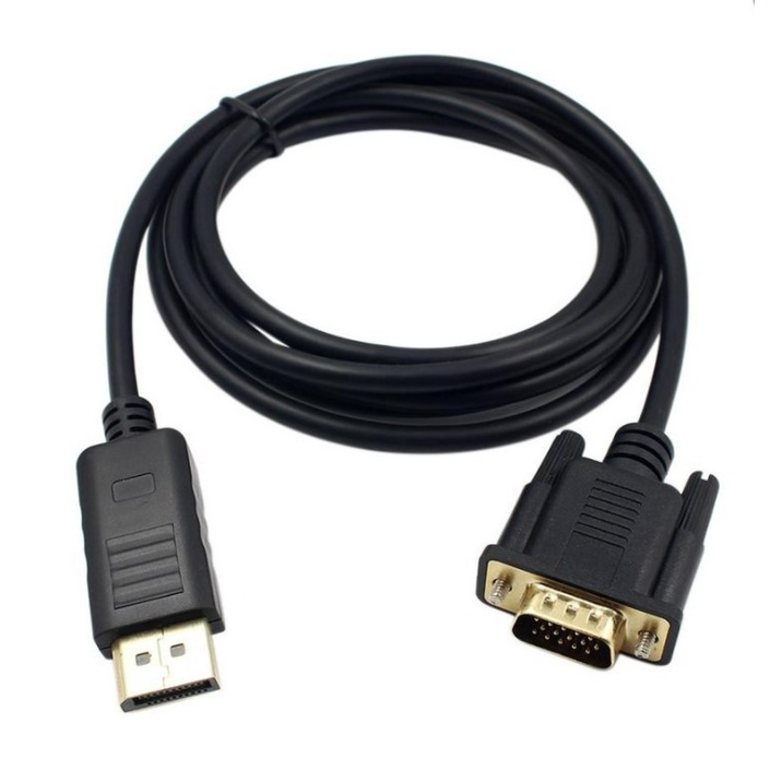 Kabel DP TO VGA 1.8 Meter Converter Adapter DisplayPort Gold Plated