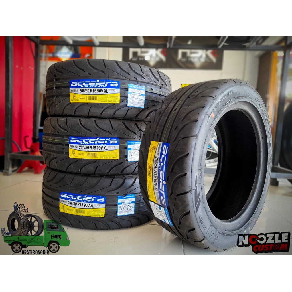 BAN MOBIL SEMI SLICK R15 MEREK ACCELERA 205 50 R15 BAN TUBLES SPORT R15
