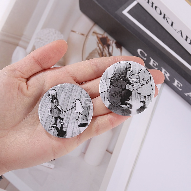 Tinplate Tombol Lembut Pin Goodnight Punpun Bros Lencana Kreatif Anime Perhiasan Hadiah Lapel Badge
