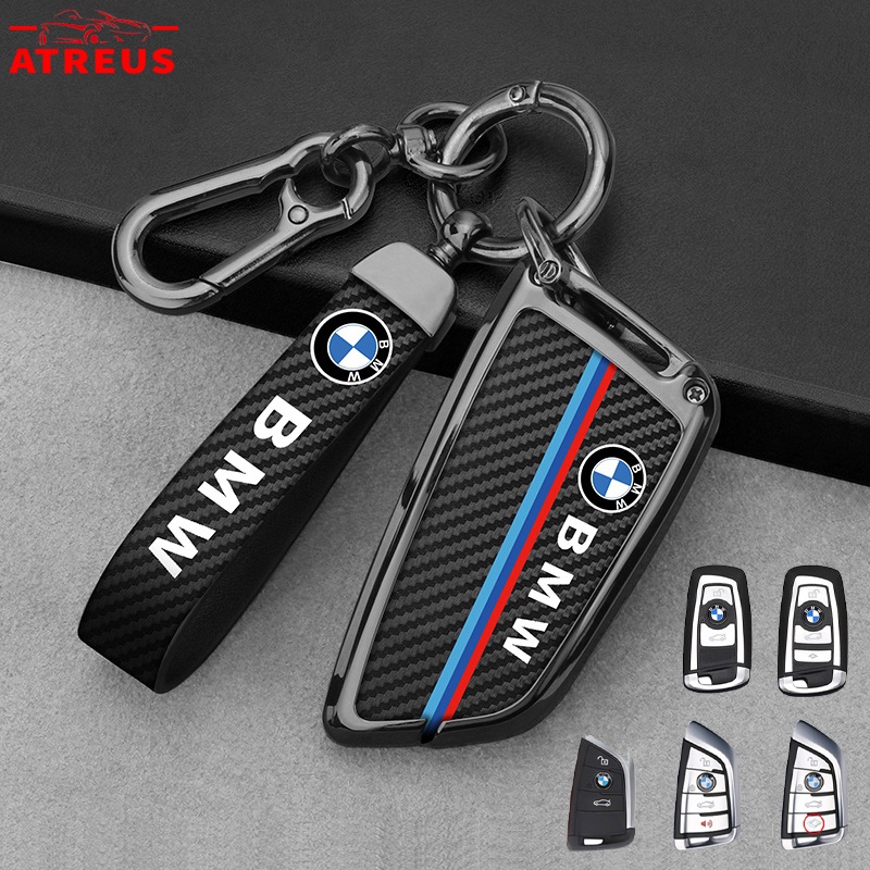 Bmw Kulit Serat Karbon Zinc Alloy Case Kunci Mobil Cover Smart Key Full Wrap Protecter Untuk E36 E46 E30 E90 F10 F30 E39 E60 X1 E84 F48 F25 X3 E83 X5 F15