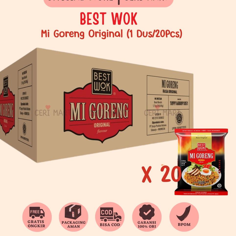 

← Best Wok Mi Mie Goreng Original 1 Dus 20 pcs Instant Noodle 85gr BestWok KKV Indomie ֍