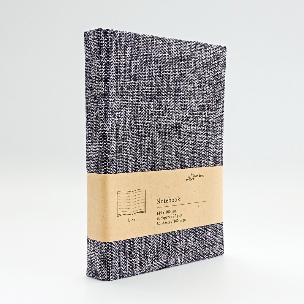 

Bujo 2023, A6 Notebook Wondrous Bookpaper 90 gsm - Dark Grey