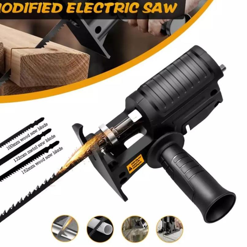 ✷ COOFARI Gergaji Mesin Adapter reciprocating Jigsaw / tambahan jig saw mesin bor tangan Gergaji Kon