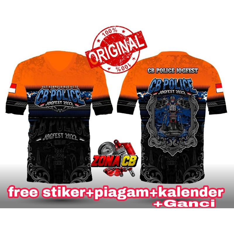 jersey kaos acara cb police jogjakarta original / kaos cowok cewek cb / kaos cb racing herex honda /