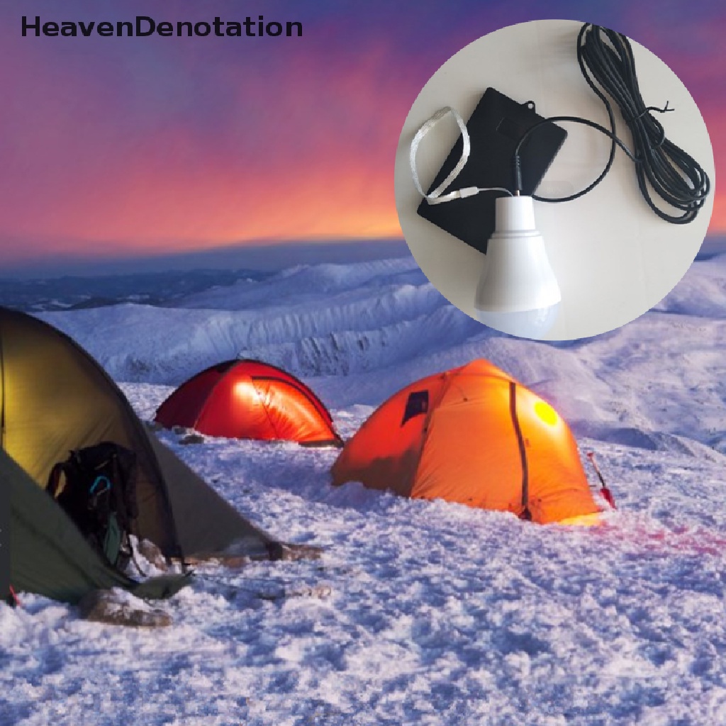 [HeavenDenotation] Bohlam LED Tenaga Surya Portabel Lampu Hemat Energi Untuk Camping Hiking Outdoor HDV