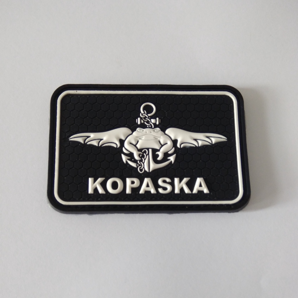 Patch Rubber Kopaska / Emblem Karet / Tempelan Karet Velcro