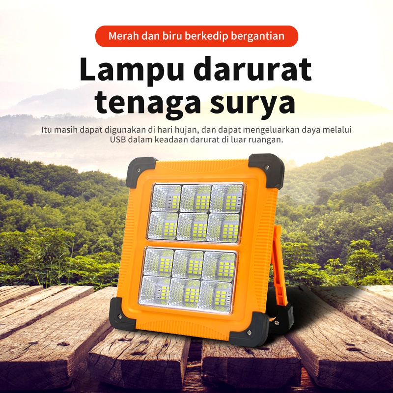 100W HEAVY DUTY RECHARGEABLE LED FLOOD LIGHT SPOT WORK CAMPING FISHING LAMP LAMPU KERJA TERANG