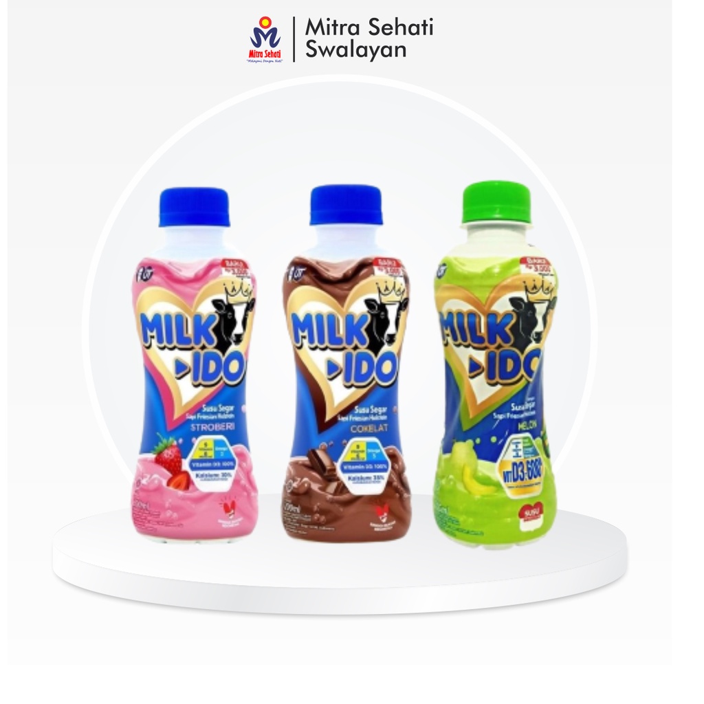 

SUSU MILKIDO 200ml STRAWBERRY, MELON, COKLAT - Mitra Sehati Swalayan