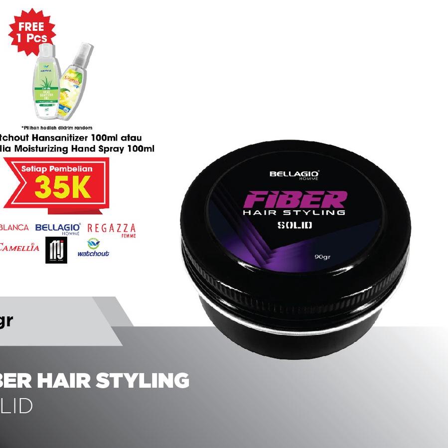 ➴ Bellagio Homme Fiber Hair Styling Solid 90gr (Violet) ►