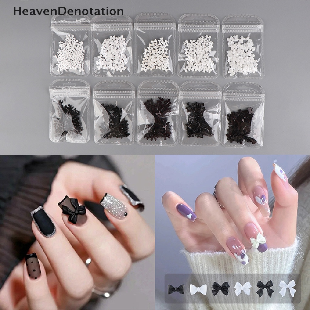 [HeavenDenotation] 50pcs Nail Art Rhinestones 3D Kristal Kupu-Kupu Kuku Perhiasan Dekorasi Kuku HDV