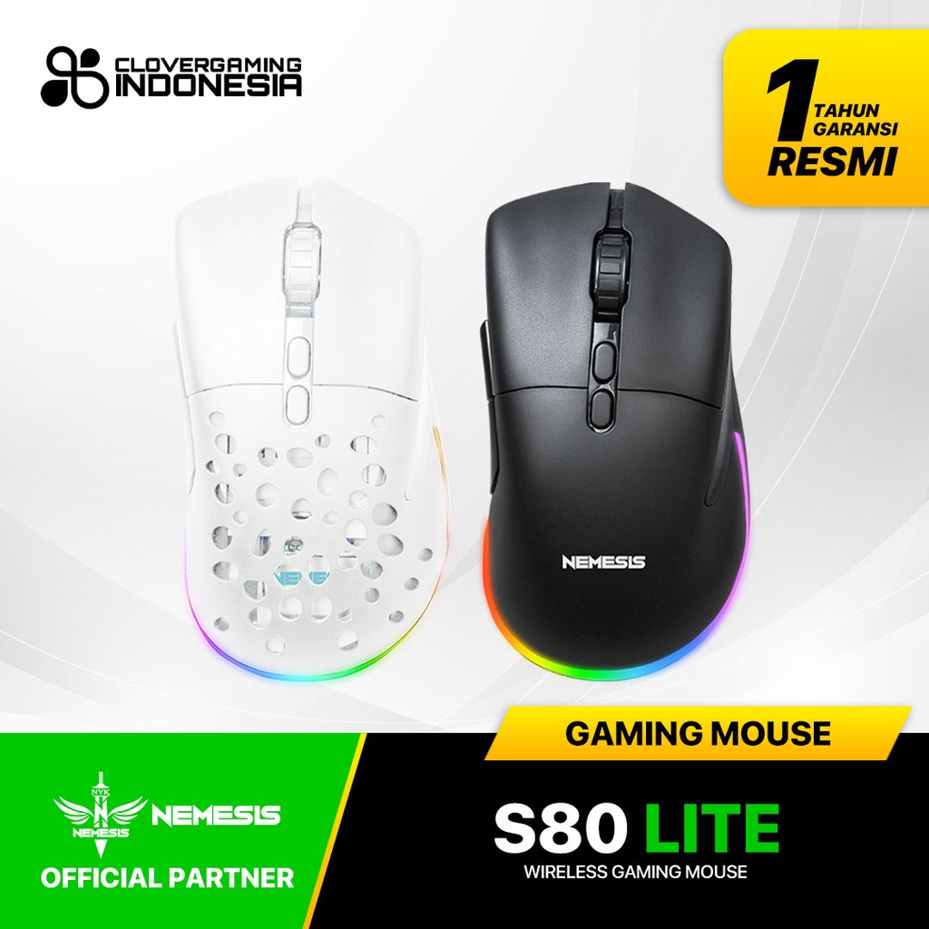 NYK Nemesis S80 Lite Blackmoon Wireless - Mouse Gaming