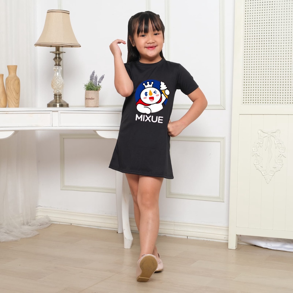 Hzl_outfit Dress For Girl Kids MIXUE/ 4-10 TAHUN ANAK PEREMPUAN