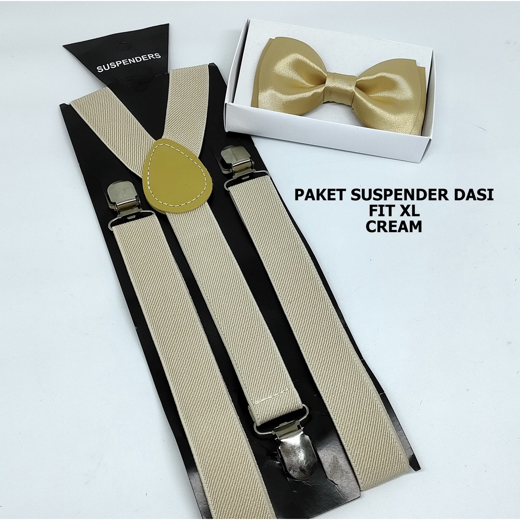 Paket Suspender Dasi Kupu Fit XL Bretel Dewasa Special Color Size Fit XL