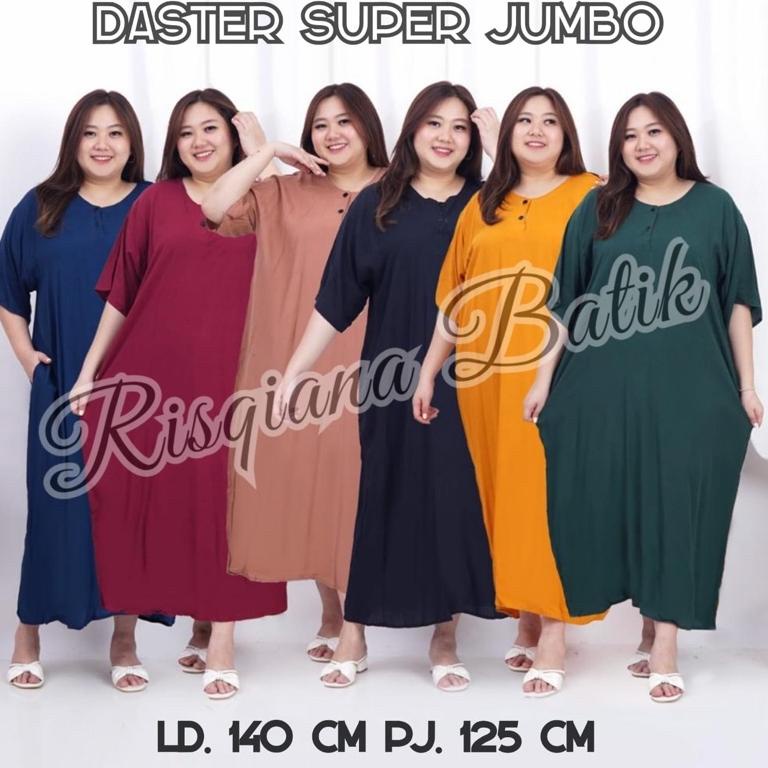 Stok Terbatas LD 140 Daster Jumbo Batik Polos XXXL Ld 140 Baju Tidur Wanita