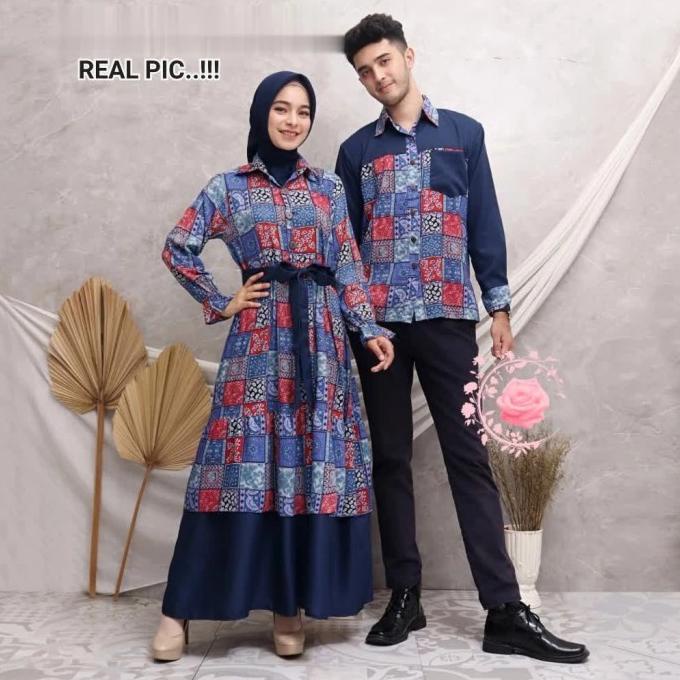 COUPLE SCOT NAVY XL BAJU MUSLIM LEBARAN PASANGAN MURAH SCOR GB ORI T64654UY