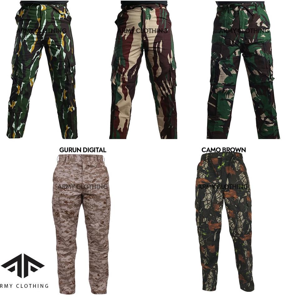 Langsung Order Celana PDL Loreng Panjang, Malvinas, Kopassus, Perbakin (CAMO), Brimob, Gurun