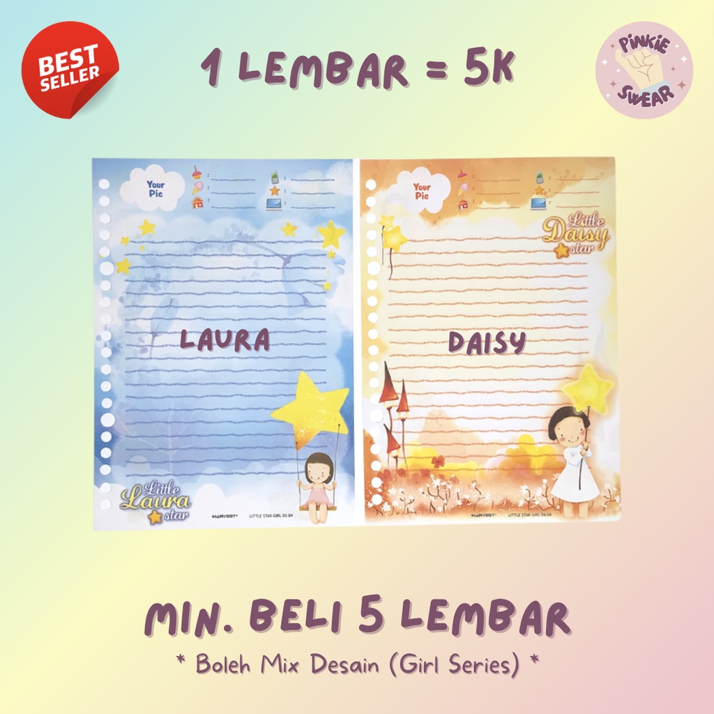 

Isi / Refill Binder Loose Leaf Harvest / Kiky Langka [Seri Girl / Girl Series]