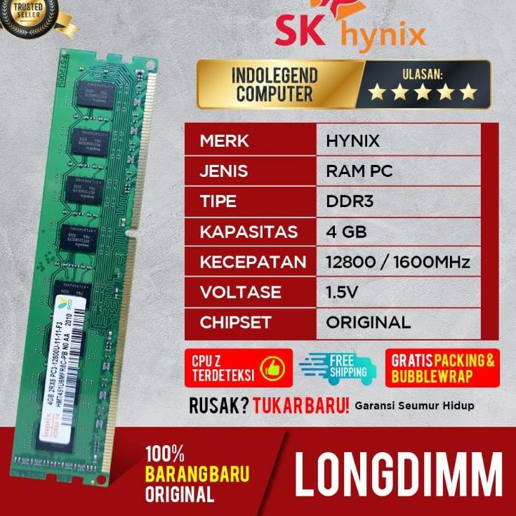 ۞ HYNIX DDR3 4GB PC LONGDIM ❆