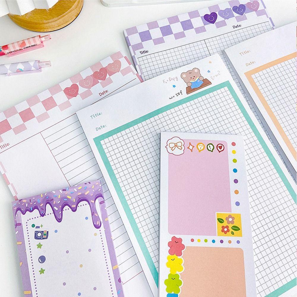 LANFY Memo Paper Korea 50lembar Nonviscous Scrapbooking Perlengkapan Kantor Sekolah Nota Pesan