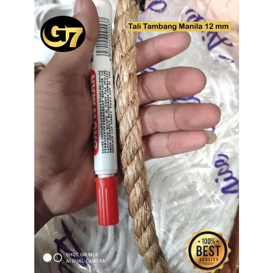 

Tali Tambang Manila Tali Goni Kuat 12mm 14mm Permeter Tali Tampar Tali Dadung Kapal Tali Aesthetic Tali Kerajinan