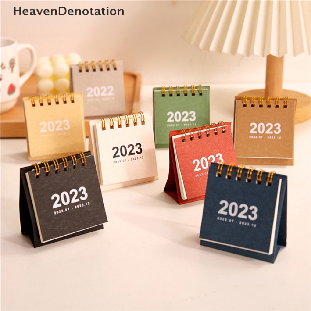 [HeavenDenotation] 2023kalender Mini Kreatif Simple Planner Dekorasi Kalender Meja HDV