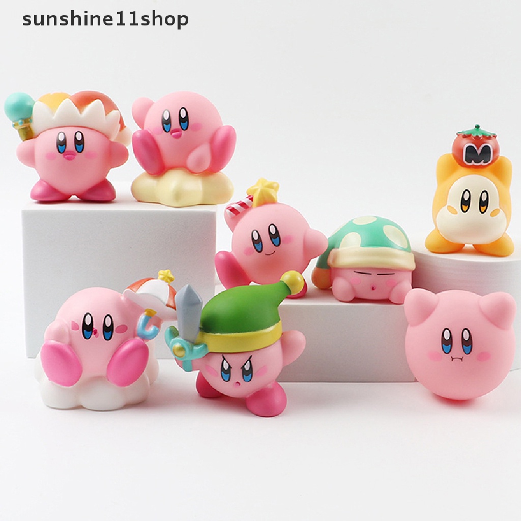 Sho New Pink Star Kirby's Dream Land 8pcs Action Figure Hadiah Mainan Untuk Anak N