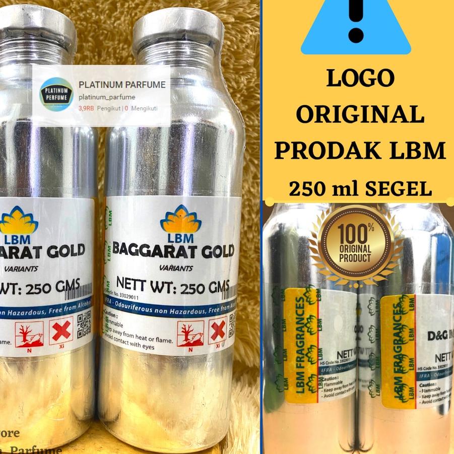 ● LBM BACCARAT GOLD 250 ML SEGEL ALUMUNIUM ORIGINAL LBM - PARFUM PRIA BACCARAT GOLD / BACARAT GOLD 2