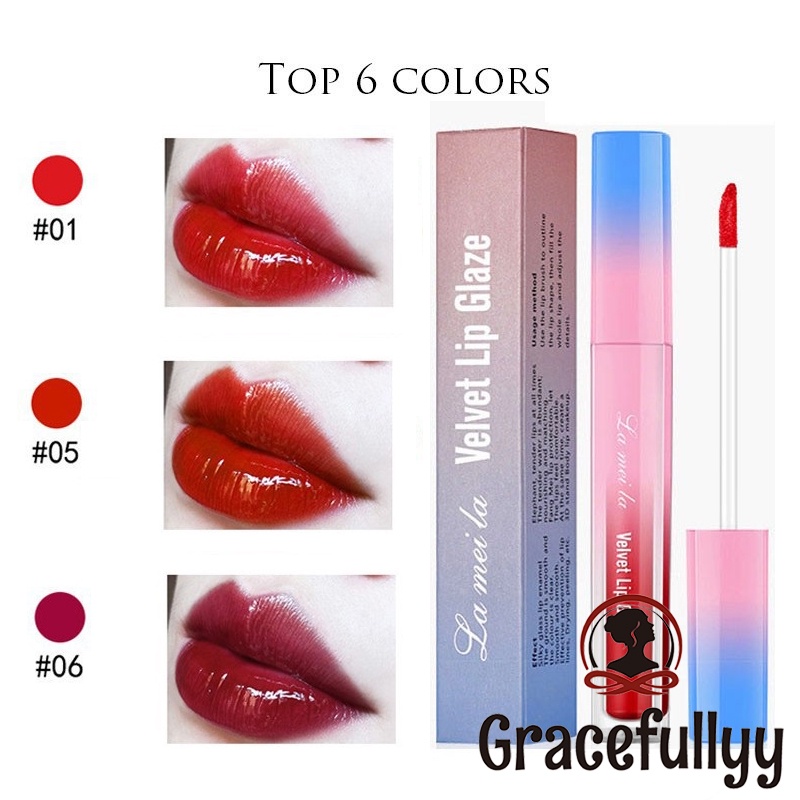 [COD]LAMEILA Lipstick Lip Glaze Lasting Moisturizing Liquid  lipstik lameila Waterproof Moisturizing-GY