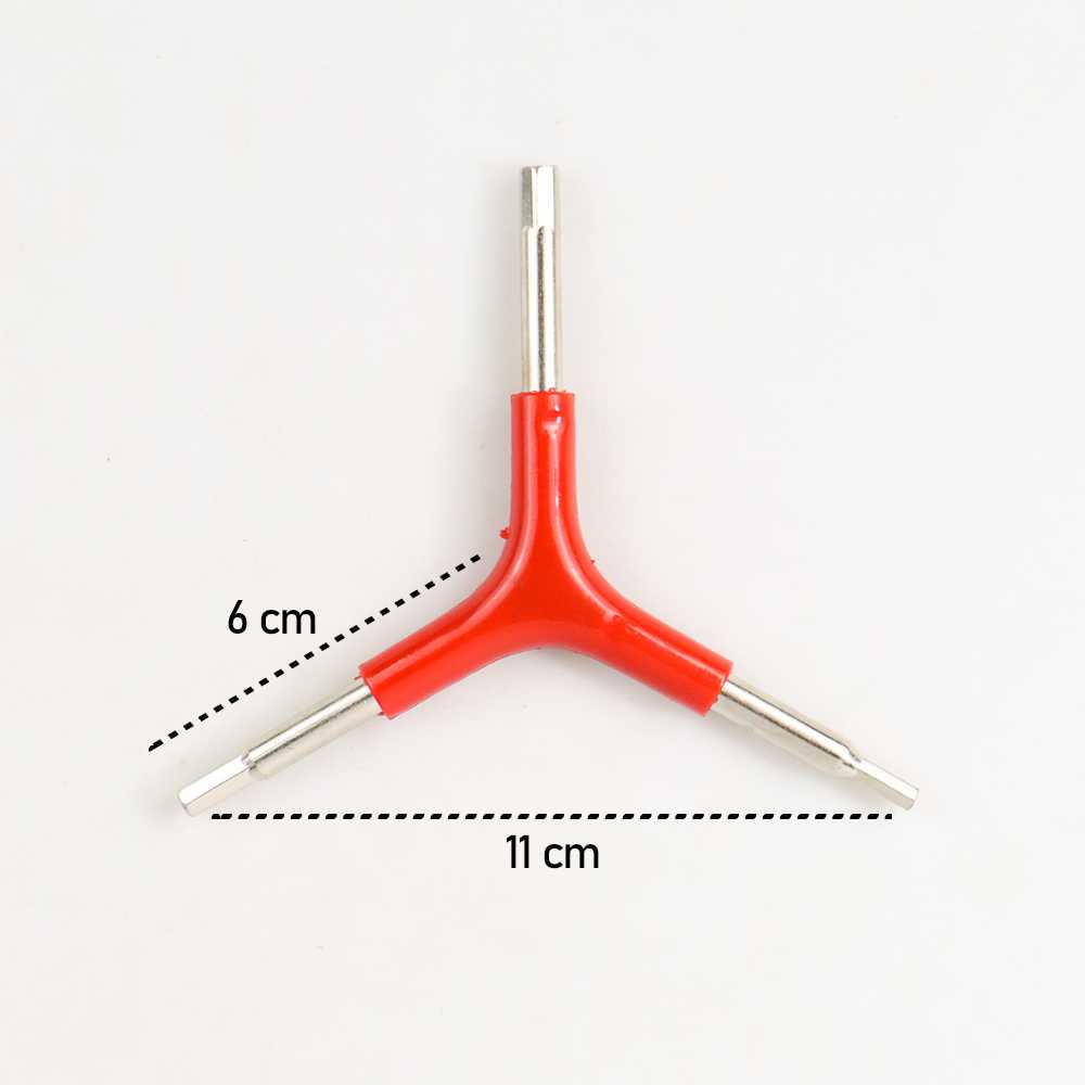 COD Toolkit Sepeda Multifungsi dengan Kunci L Bentuk Y 3 Ways dan Ukuran 4-6mm
