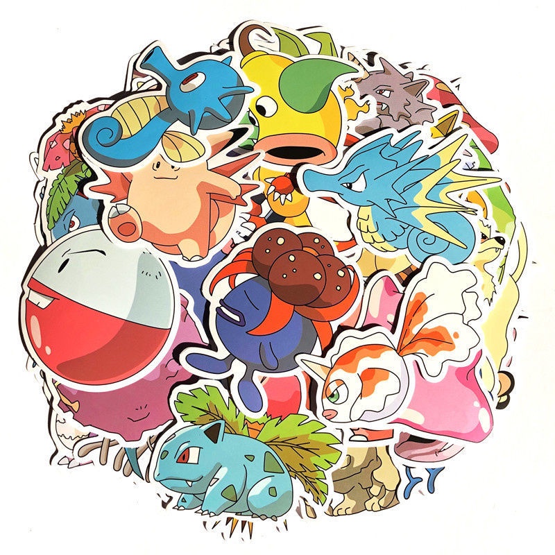 Stiker Pokemon Cute Pokemon Pokémon Hias Phone Case Handbook Stickers Self-Adhesive