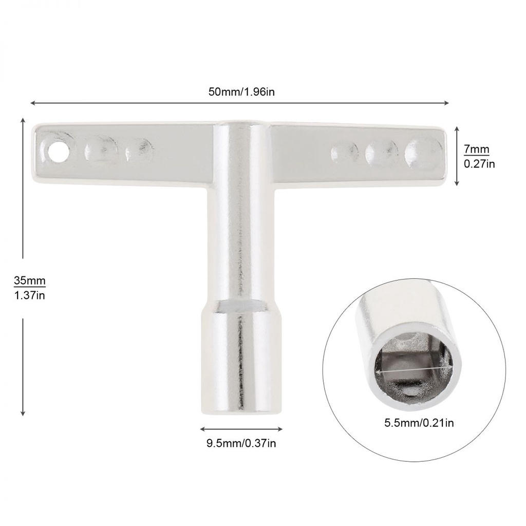 1biji Kunci T Shaped Drum Quick Remove Jazz Snare Drum Tuning Wrench Key