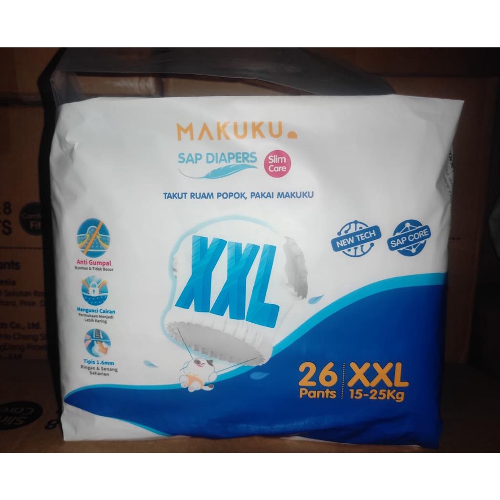 Makuku SAP Diapers - Slim Care Pants XXL 26