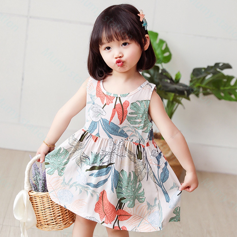 Mumystation Dress Korea Anak Perempuan Import/Dress Anak Bayi 100% Katun Lembut