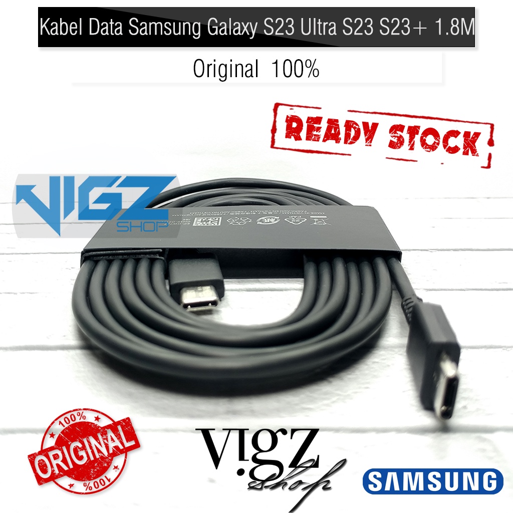 Kabel Data Samsung Galaxy S23 Ultra S23 S23+ USB C to USB C 1.8M Original 100%