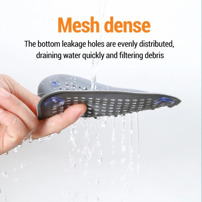 Floor Drain Kamar Mandi Hair Fur Trapper Suction Cup Design Mesh Drainase Penutup Wastafel Sisa Makanan Strainer Pad Anti Bau Anti Sumbat Alas Filter Silikon