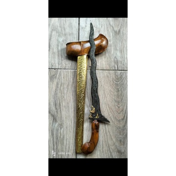 Keris Naga Kinatah Pamor Hujan Emas