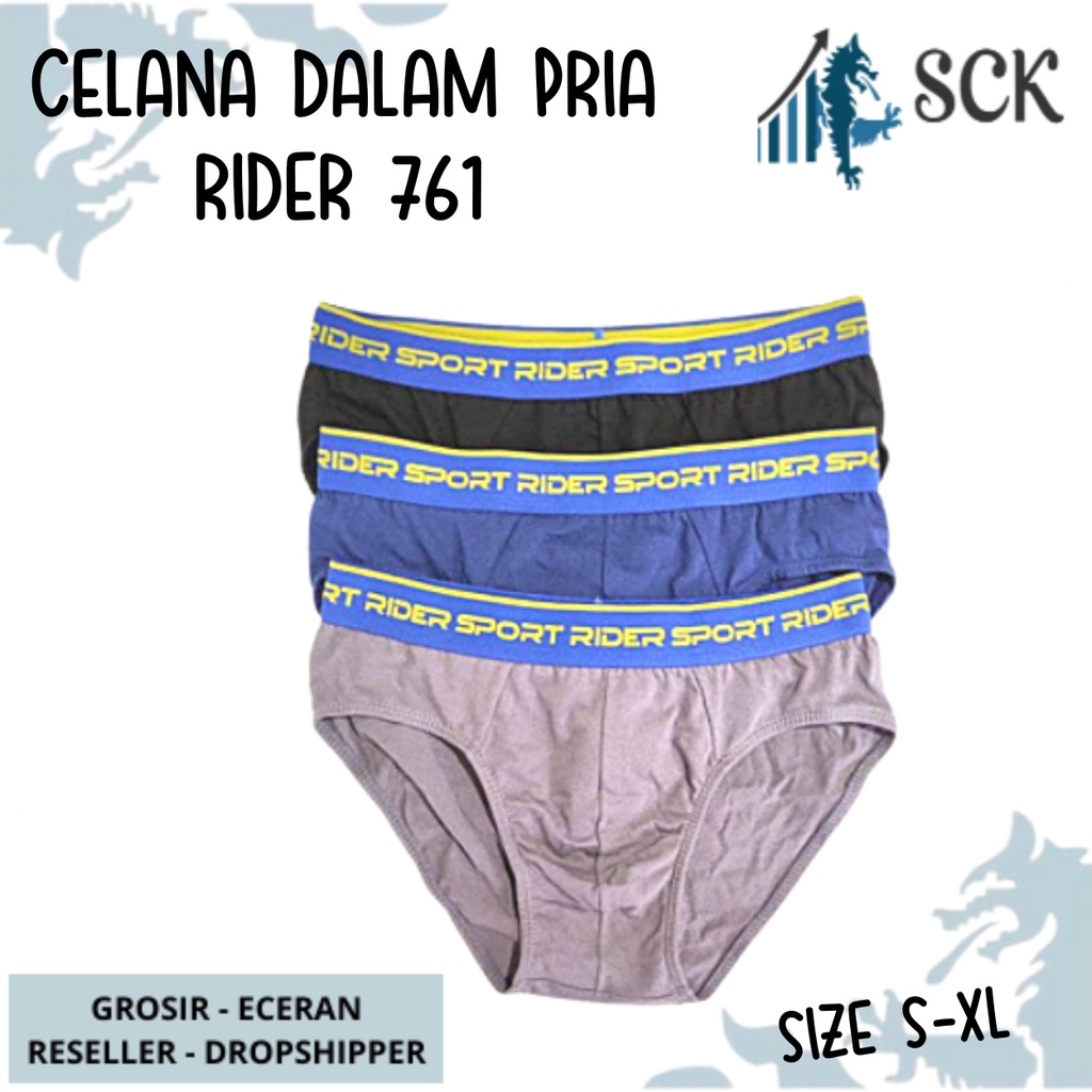 [ISI 3] Celana Dalam Pria RIDER 761 Sport Man Aneka Warna / CD R761 / Pakaian Dalam Laki-Laki - sckmenwear GROSIR