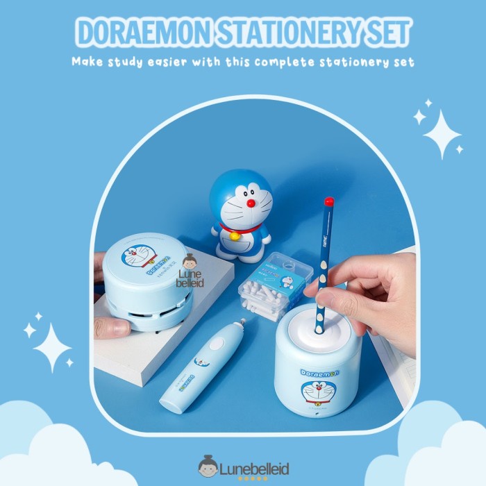 

BISA COD Doraemon Automatic Stationery Set