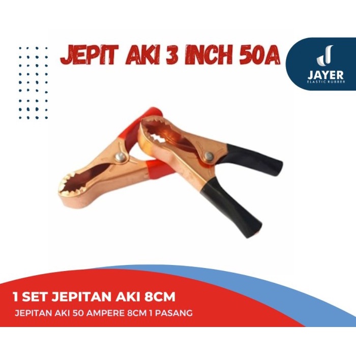 Jepit Capitan Aki sedang 8cm jepitan baterai accu per pasang