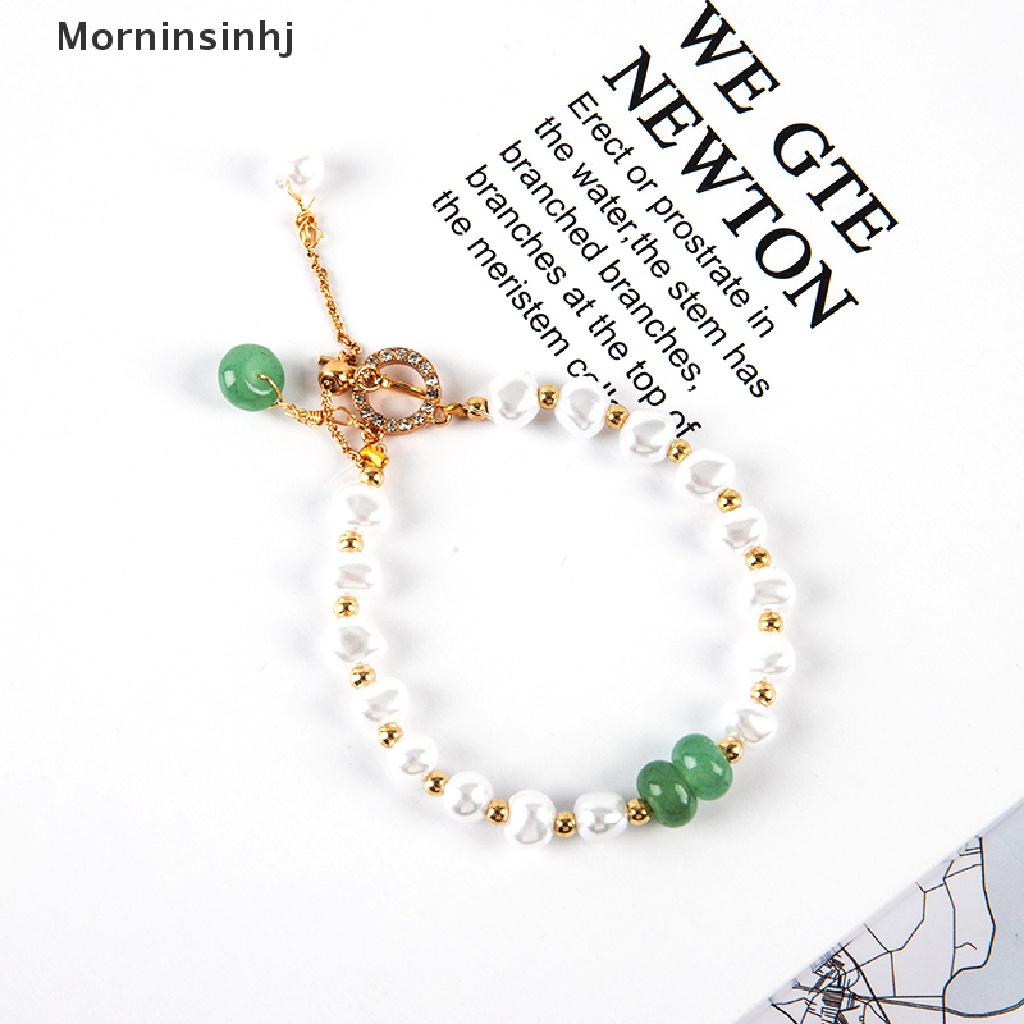 Mornin Fashion Batu Mutiara Liontin Gelang Wanita Beruntung Cuff Bracelet Hadiah Anniversary id