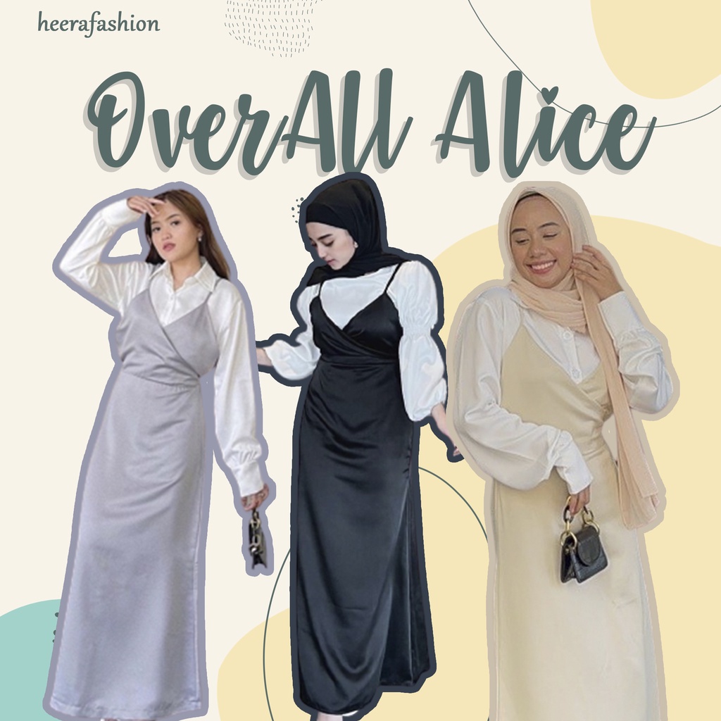 ALICE DRES - OVERALL DRESS PESTA OVERALL ROK OVERALL PESTA OVERALL SATIN  OVERALL KEKINIAN OVERALL S